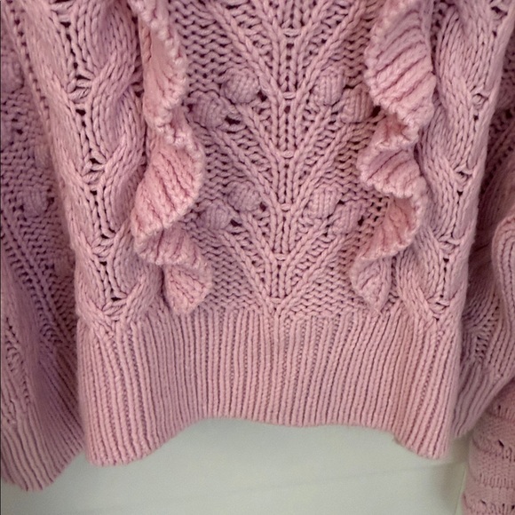 Pink Ruffled Knit Sweater - Picture 6 of 8